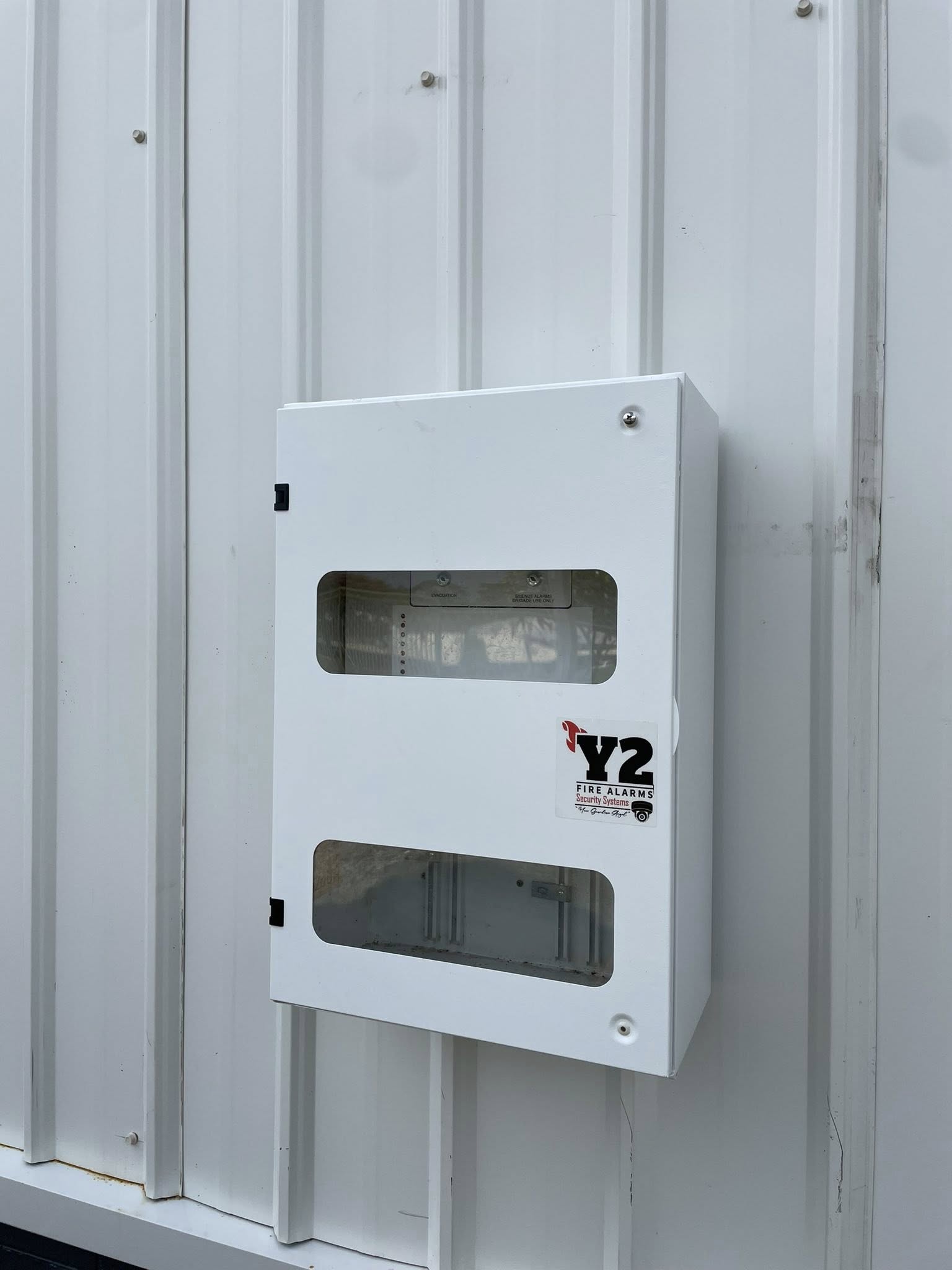 Close up of fire alarm box